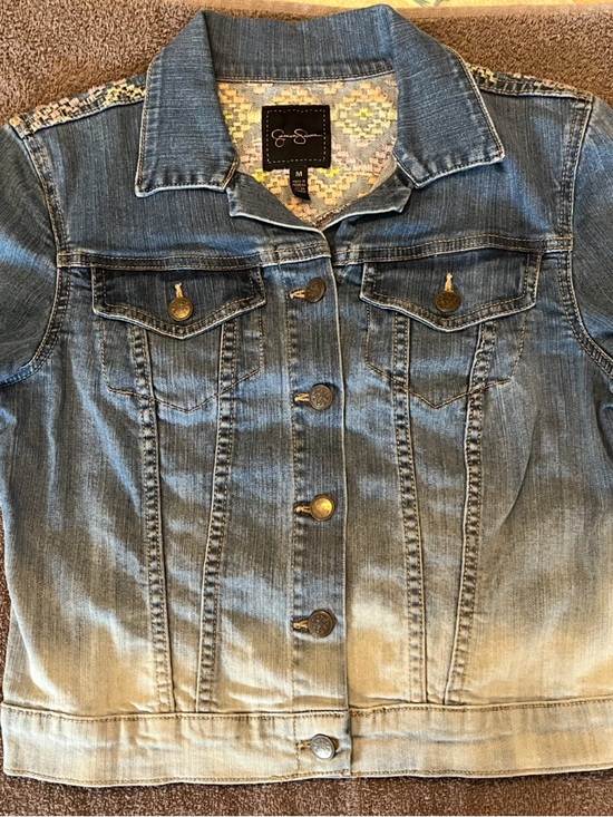 Jessica Simpson Jackets & Blazers - Jessica Simpson Boho
Ombre Bleached Denim Jacket Size Medium